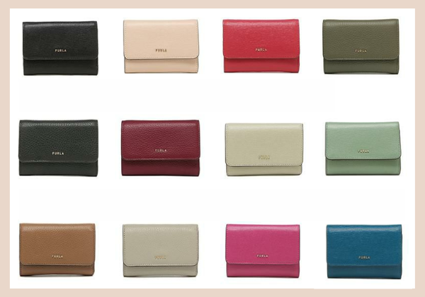 フルラ、コンパクト三つ折り財布のカラー表