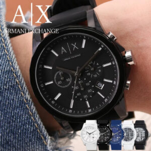 アルマーニエクスチェンジの腕時計、ブラックAX1326