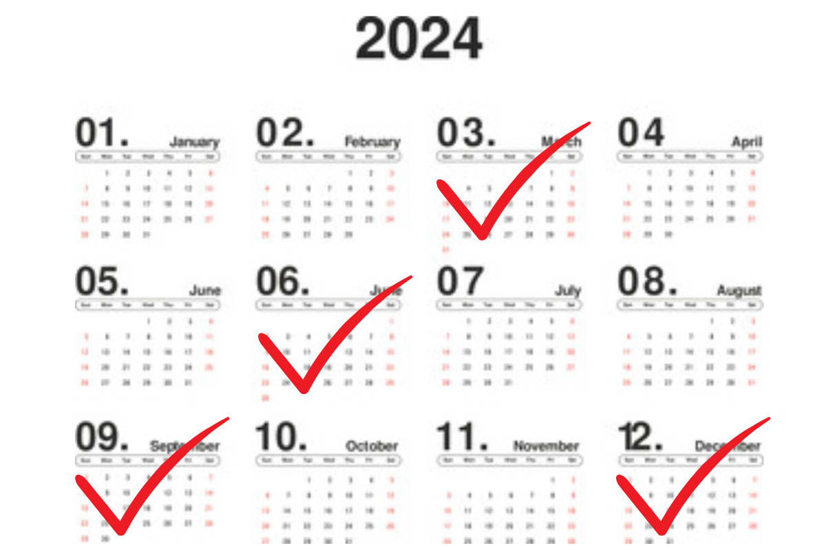 2024年、スーパーセール年4回のカレンダー