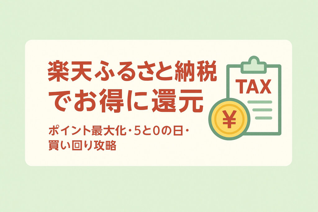 楽天ふるさと納税でお得に還元
