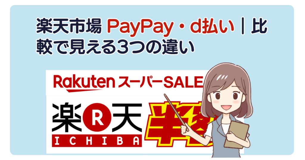 楽天市場 PayPay・d払い｜比較で見える3つの違い